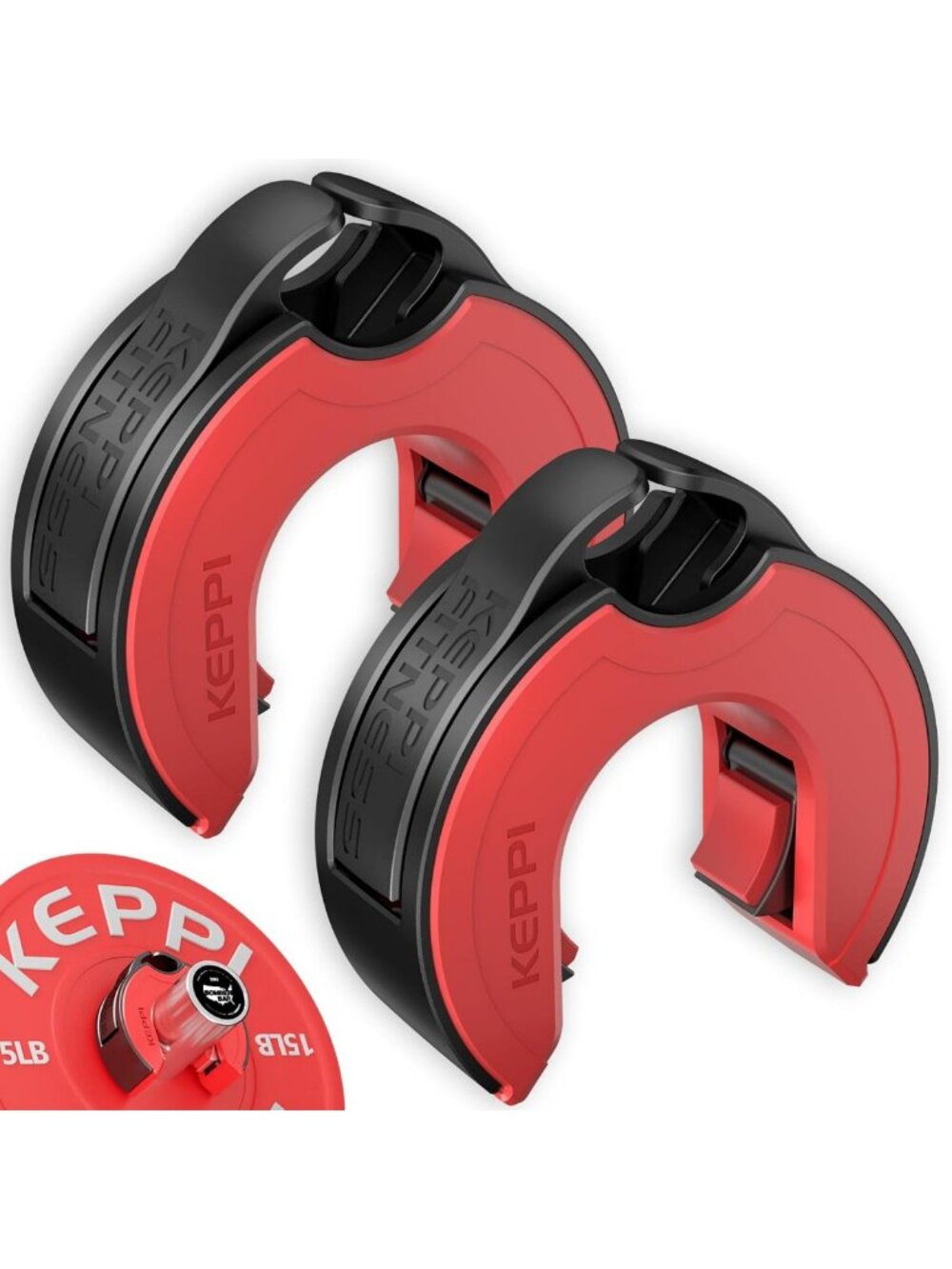 Magnetic Barbell Clamps - 2 Inch Quick Release Aluminum Weightlifting Accessory
